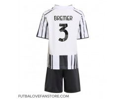 Juventus Gleison Bremer #3 Domáci Detský futbalový dres 2025-26 Krátky Rukáv (+ trenírky)